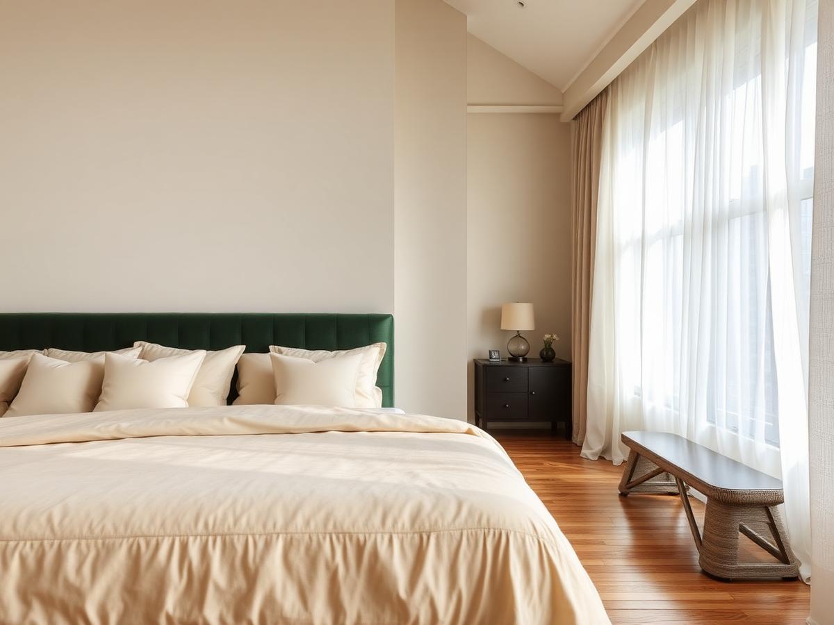 Master bedroom with natural light