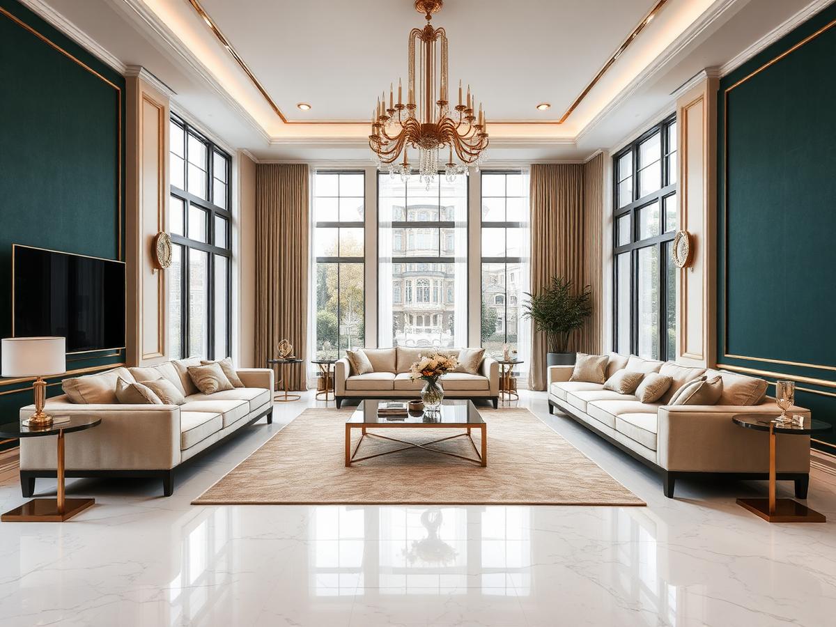 Spacious double-height living room